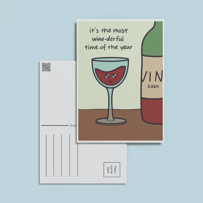 t’s the Most Wine-derful Time of the Year Postcard
